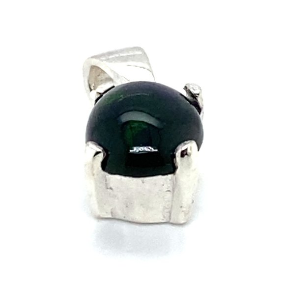 Blue Opal 1.11ct Platinum Finish Silver Pendant - Picture 6 of 8